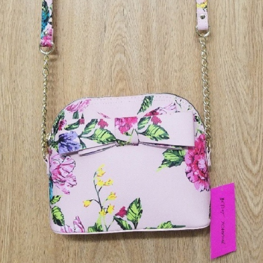SOLD- Floral Betsey Johnson Large Tote/Crossbody! - Picture 5 of 7